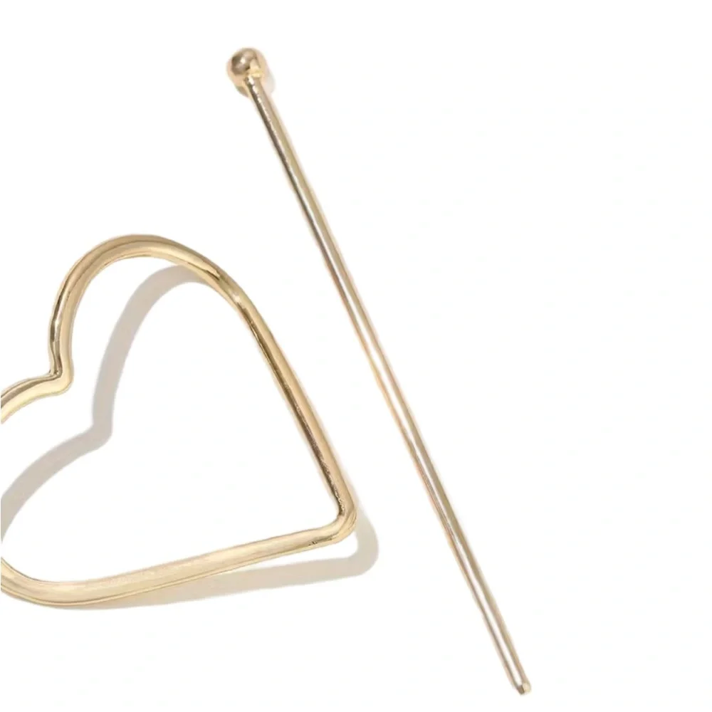Golden Heart Design Hairpin Set